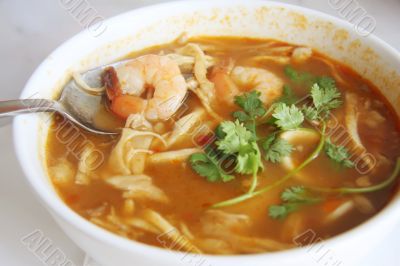 Spicy thomyam soup