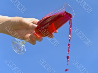 wineglass with drink