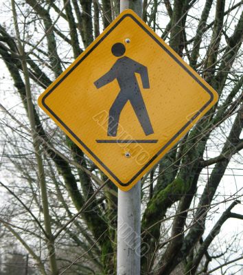 pedestrian crossing sign