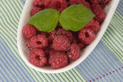Raspberries on a plate Raspberries on a plate