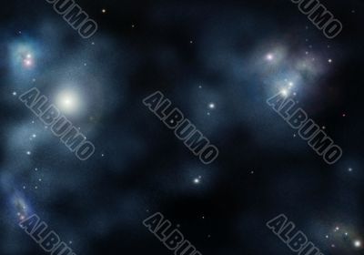 starfield with cosmic Nebula