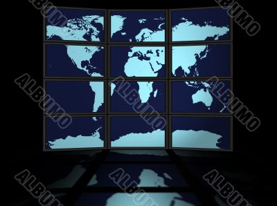 World Map Plasma Displays