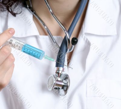 Portrait of a young doctor with stethoscope.