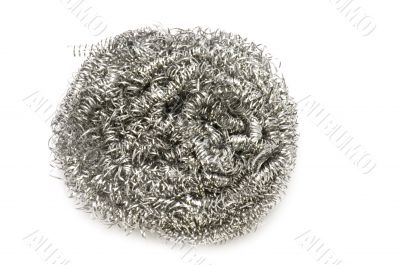 metal sponge on white