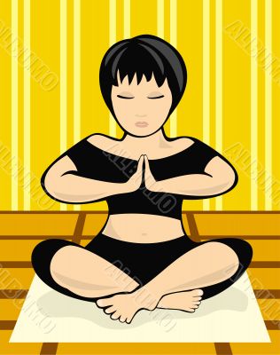 meditating girl