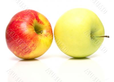 Red and yellow apples