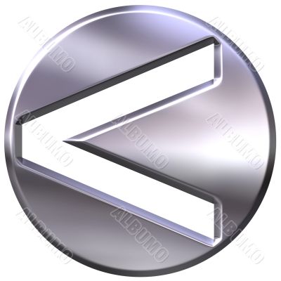 Silver Framed Inequality Symbol