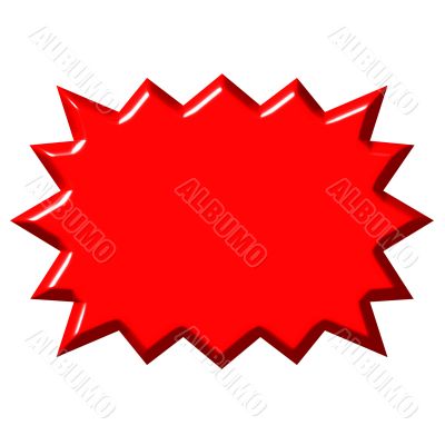 3D Red Burst