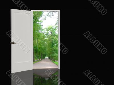 Door open in the real world Door open in the real world