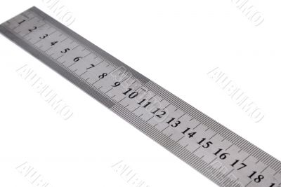 White metal ruler