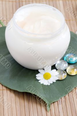 Chamomile and face cream