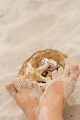 feet on sand
