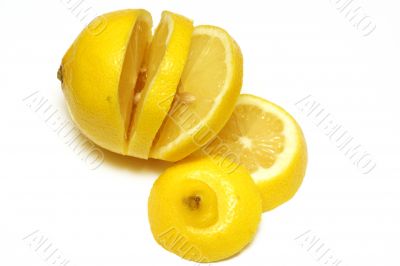 parts of a yellow lemon
