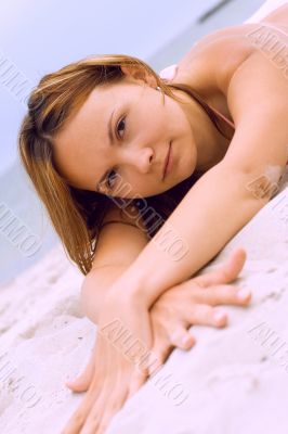 attractive woman on the beach