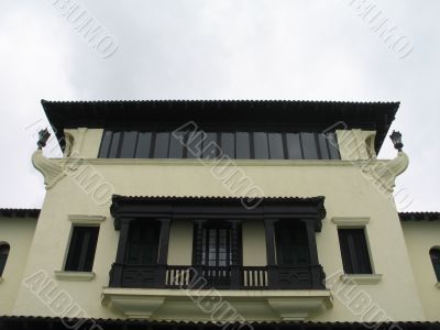 tall yellow building