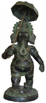  	isolated Buddhist Statuette of elphant