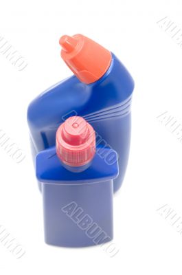 Two bottle Blue macro