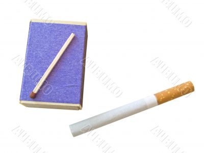 match and cigarette

