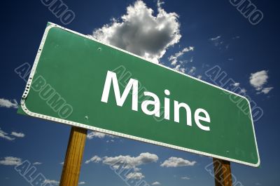 Maine Road Sign