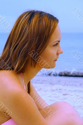 young woman at the beach
