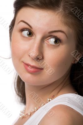 brown-eyed woman close-up portrait
