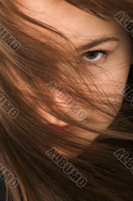 young woman close-up portrait