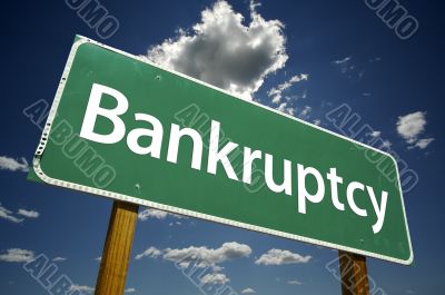 Bankruptcy Road Sign