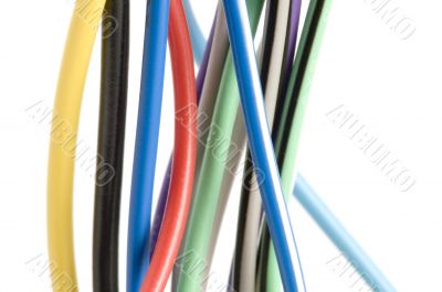 colored cable closeup