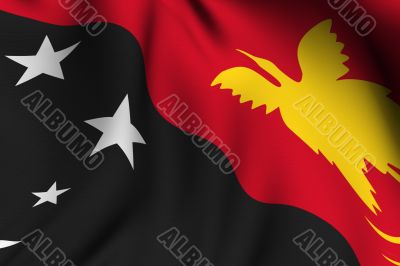 Rendered Papua New Guinea Flag