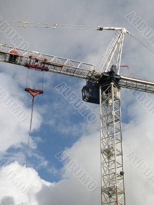white construction crane