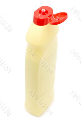 Open Yellow plastic bottle