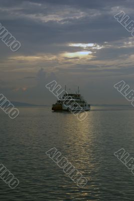 Sun and ferry