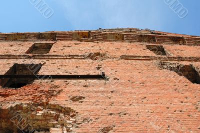 Museum - panorama Stalingrad fight - The destroyed mill. Volgograd. Russia.