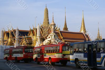 Buses and Royal palace