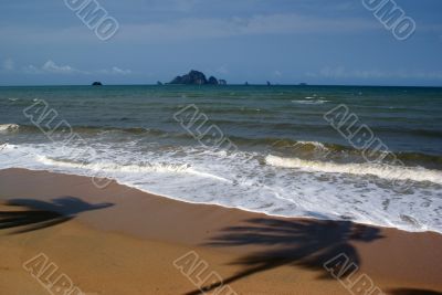 Sand and shadow on the beach