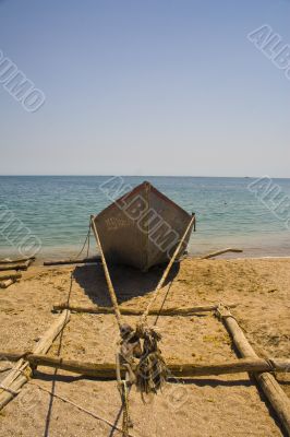 Fishing boat on beach