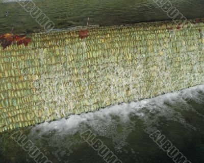 green stone fountain