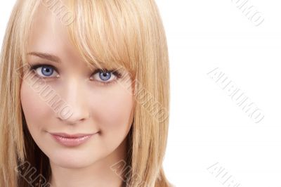 Portrait of beautiful blonde woman