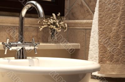 Beautiful sink in a bathroom
