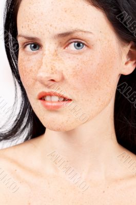 Portrait of beautiful brunette woman