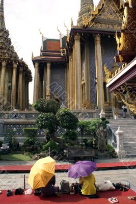 People in Wat Phra Keo