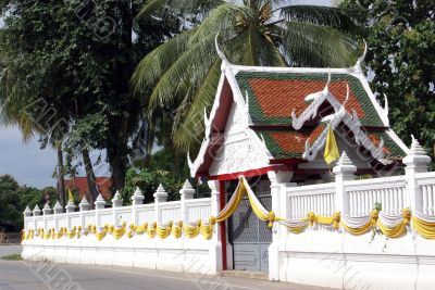 White wall of temple