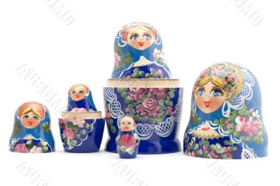 Russian national souvenir on white