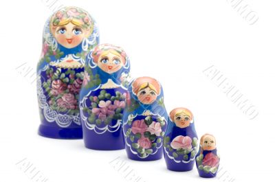 Russian souvenir on white
