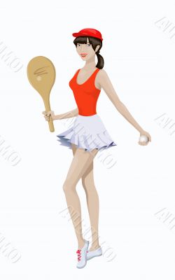 tennis-player girl tennis-player girl