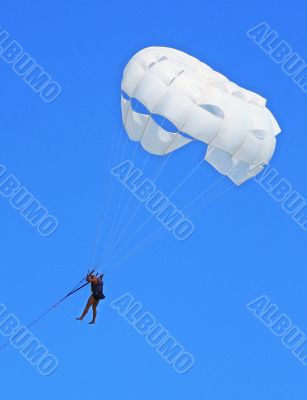 man with a parachute