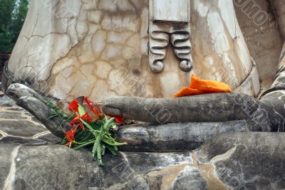 Hands of sitting buddha