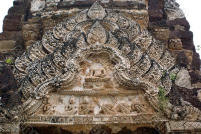 Bas-relief in Sukhotai Bas-relief in Sukhotai