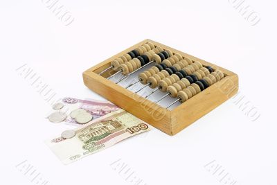 Abacus with money
