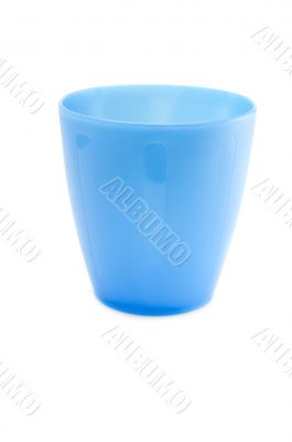 Blue plastic cup
